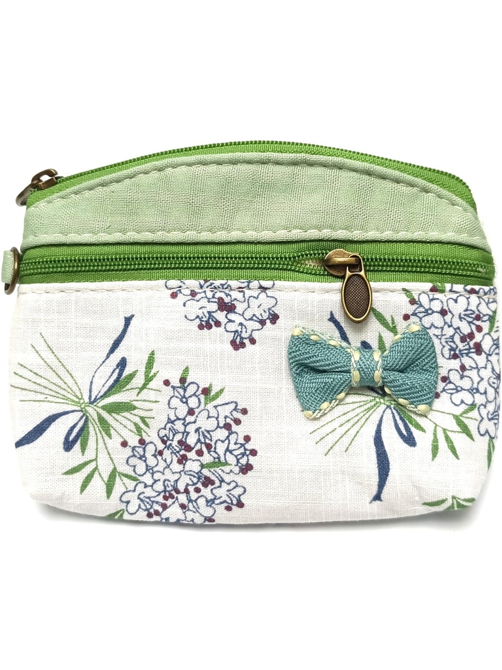 Floral Bow Zip Coin Purse/Wristlet - NWT